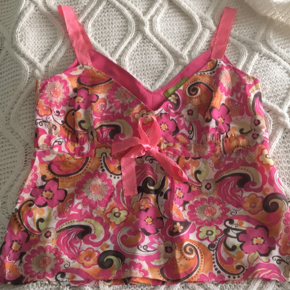 NWOT Sigrid Olsen Size 12 Floral Pink top